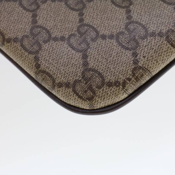 GUCCI GG Canvas Web Sherry Line Hand Bag PVC Leather Beige Red Auth 45605 - Picture 16 of 16